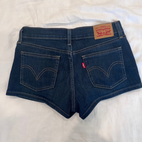 Levi’s Denim Jean Short Shorts Dark Blue - Picture 4 of 5